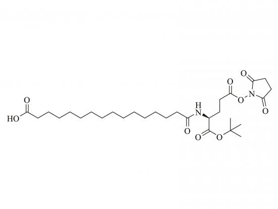 Ácido (s) -16 - ((1- (terc-butoxi) -5 - ((2,5-dioxopirrolidin-1-il) oxil) -1,5-dioxopentan-2-il) amino) -16-oxohexadecanoico [l-ho-pal-glu (osu) -otbu] 