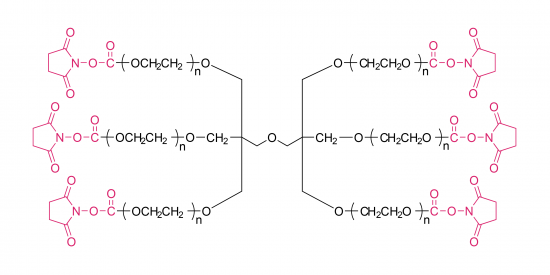 Poli (etilenglicol) carbonato de succinimidilo de 6 brazos (dp) 