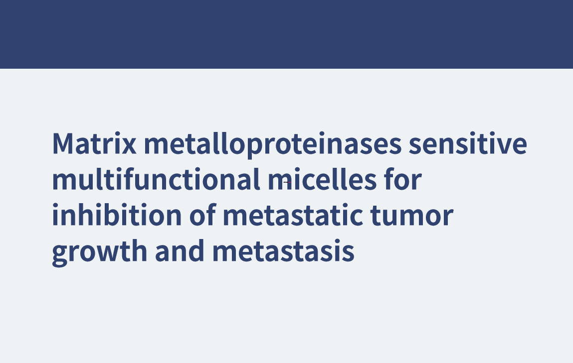 Micelas multifuncionales sensibles a las metaloproteinasas de la matriz para inhibir el crecimiento de tumores metastásicos y la metástasis