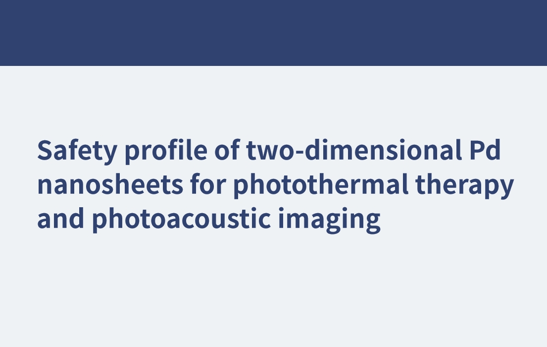 Perfil de seguridad de nanohojas de Pd bidimensionales para terapia fototérmica e imágenes fotoacústicas