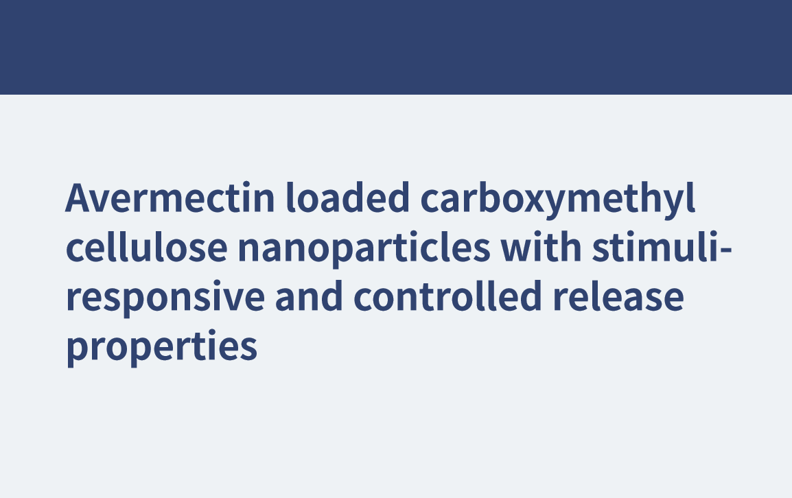 Nanopartículas de carboximetilcelulosa cargadas con avermectina con propiedades de respuesta a estímulos y de liberación controlada