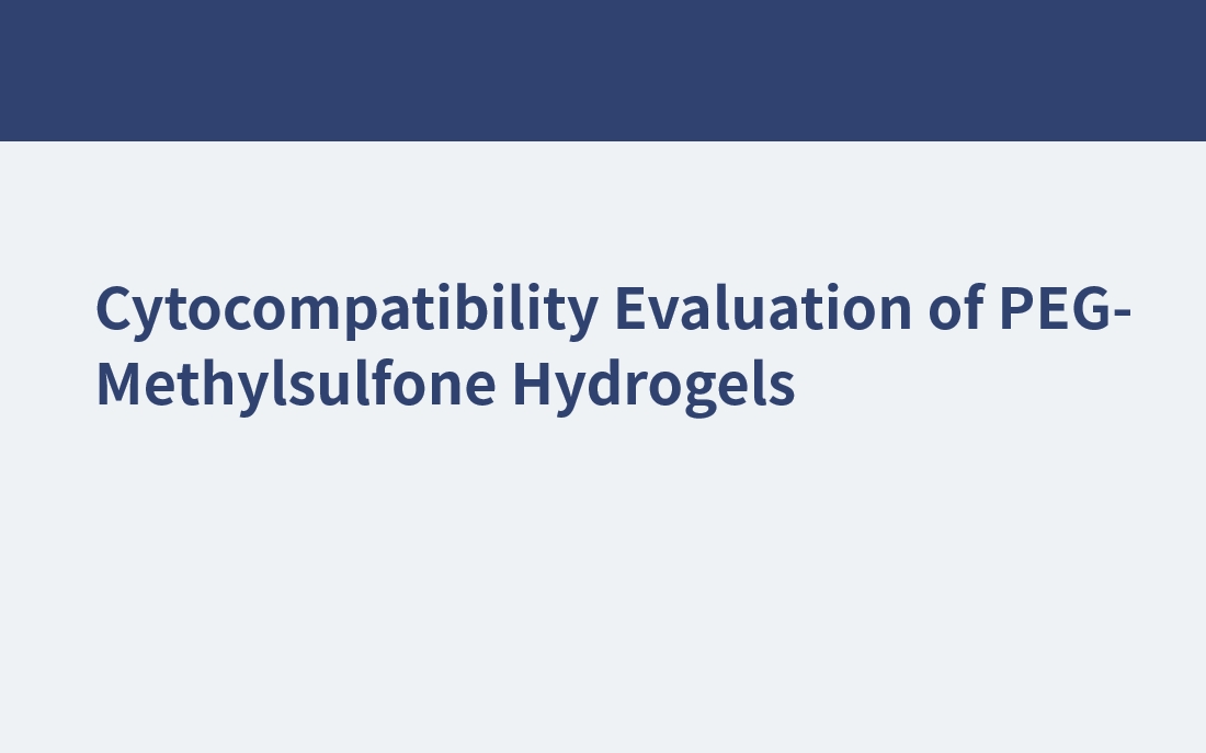 Evaluación de citocompatibilidad de hidrogeles de PEG-metilsulfona