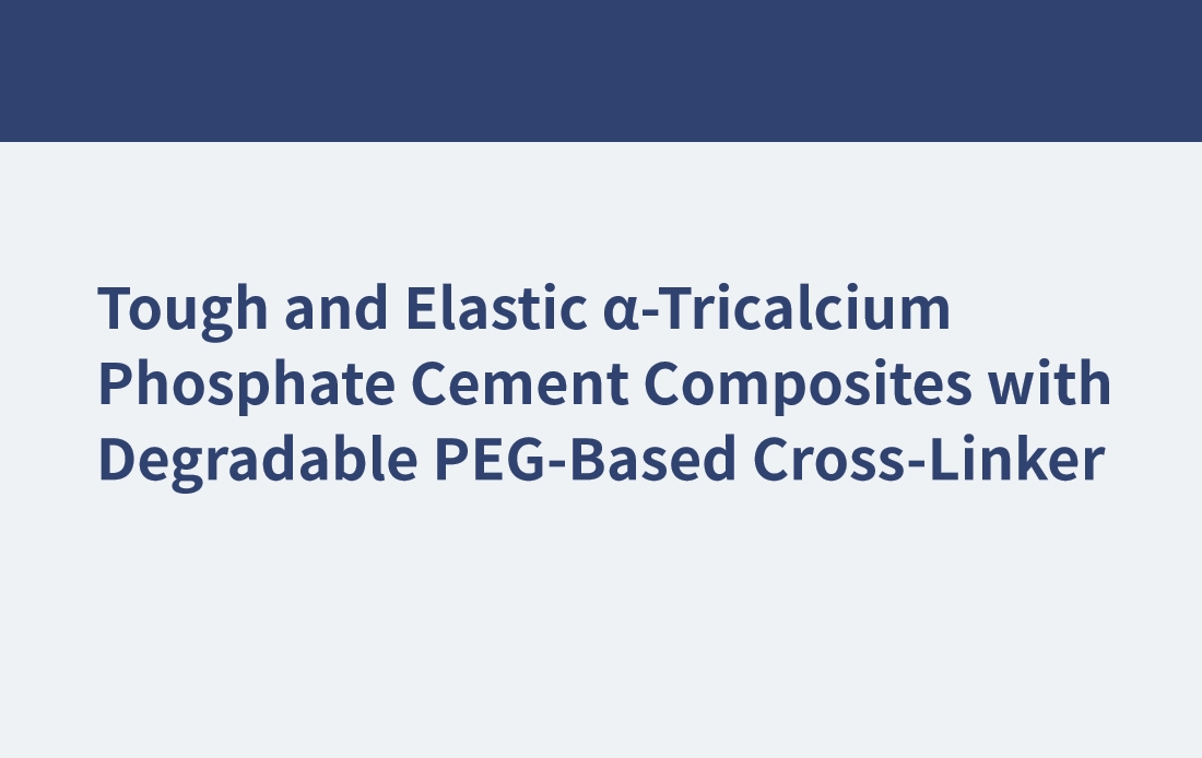 Compuestos de cemento de fosfato tricálcico α resistentes y elásticos con reticulante degradable a base de PEG