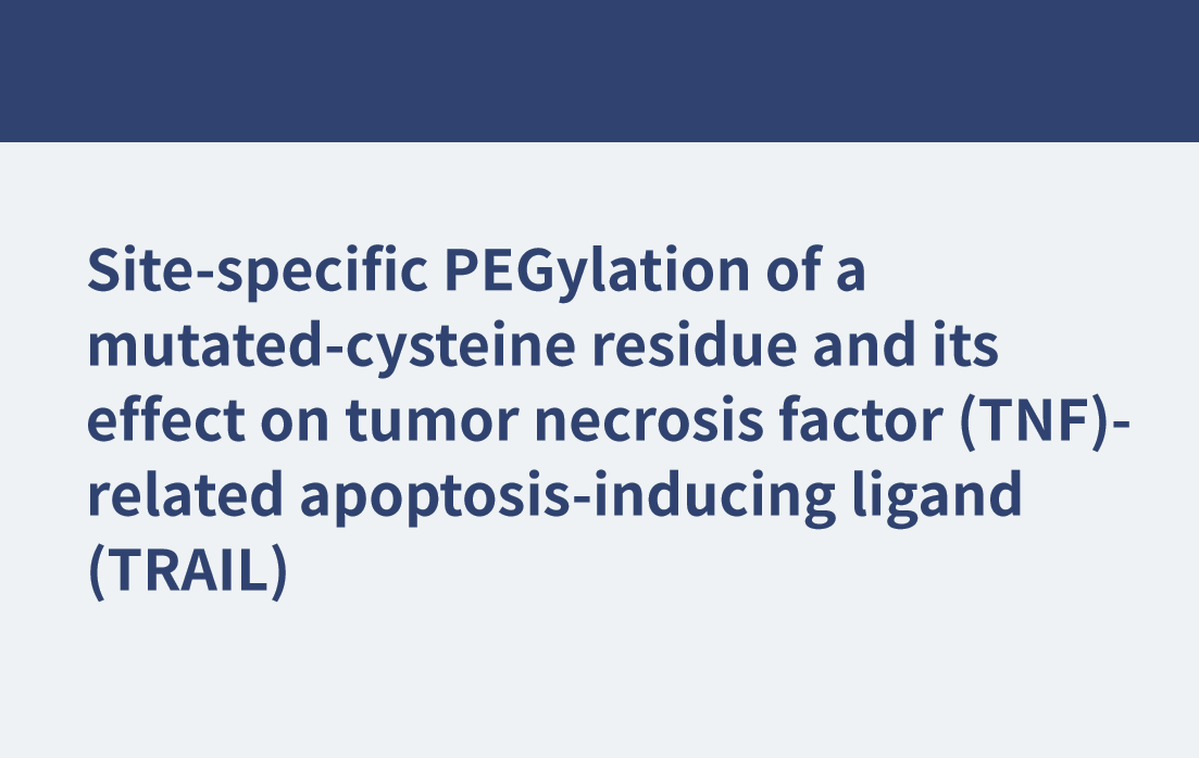 PEGilación específica de sitio de un residuo de cisteína mutado y su efecto sobre el ligando inductor de apoptosis relacionado con el factor de necrosis tumoral (TNF) (TRAIL)
    